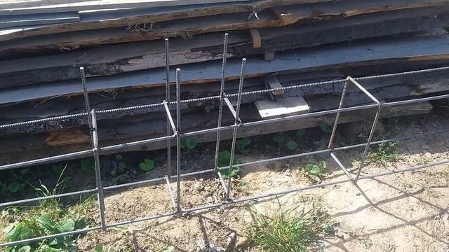 Вязка (сварка) арматуры на фундамент забора! смотреть онлайн