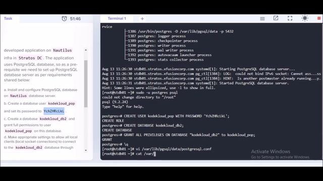 INSTALL AND CONFIGURE POSTGRESQL | kodekloud task | linux | database смотреть онлайн