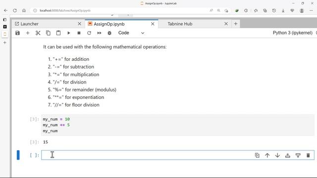 1.9 Augmented Assignment Operator смотреть онлайн