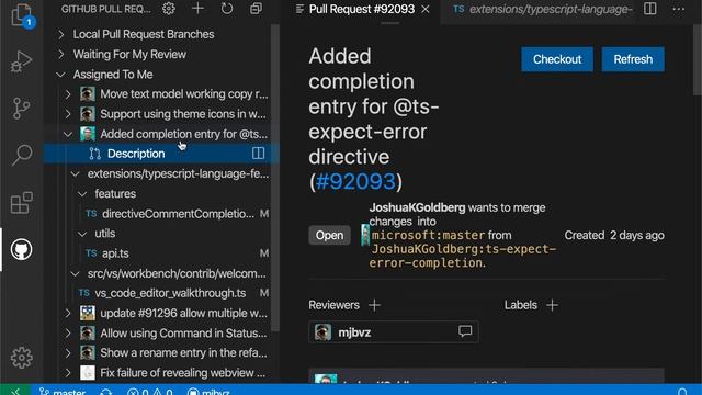 VS Code tips — The Github Pull Requests extension смотреть онлайн