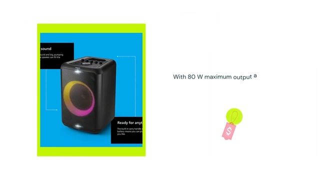 Philips X3206 Bluetooth Party Speaker with Deep bass Up to 14 Hours Battery Party Lights and Karaok смотреть онлайн