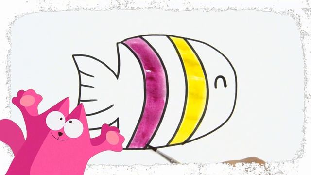 Bolalar uchun baliq rasm chizish Drawing a fish for children Рисование рыбки для детей смотреть онлайн