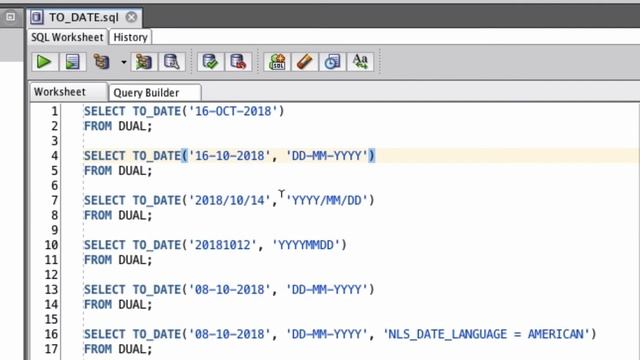 Oracle TO_DATE Function Explained with Examples смотреть онлайн