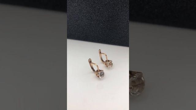 Золотые серьги с Горным Хрусталем смотреть онлайн