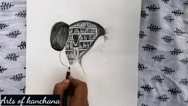 #Girl sketch|| pencil sketch||Intelligent brain is equal to a library||Arts of kanchana official || смотреть онлайн