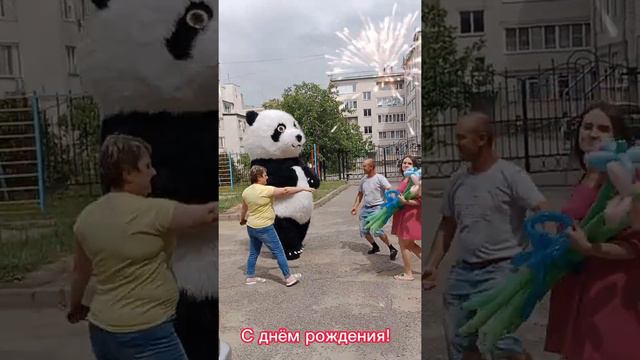 Ставрополь 🎀 Красавчик Панда поздравляет с днём рождения красотку 💐 смотреть онлайн