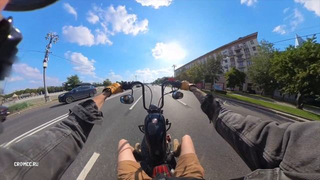 Харлей в Москве. Как кататься на мотоцикле в жару. Мотоблог