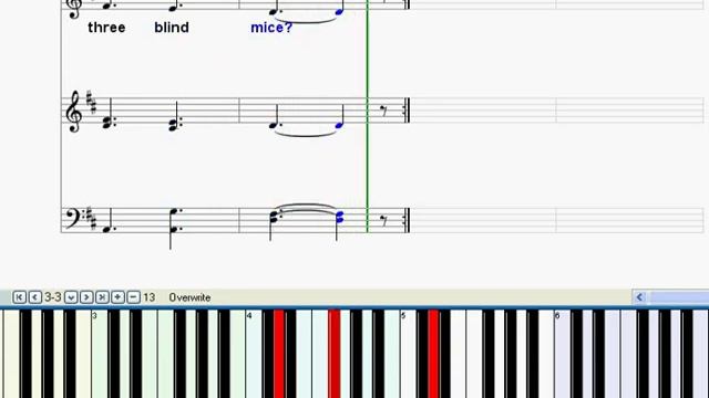 Kids Song and Nursery Rhyme - Three Blind Mice Piano Instrumental with Sheet Music смотреть онлайн