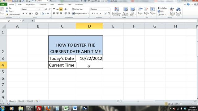 Excel Tutorial: Data-Entry How to Enter Current Date and Time смотреть онлайн