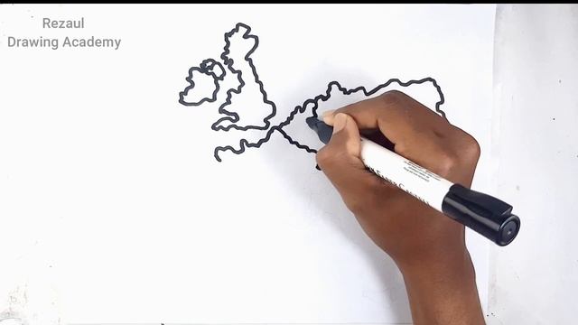 How to Draw Western Europe Map step by step смотреть онлайн