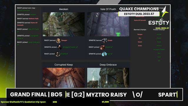 Estoty Duel 2023.57 - Grand Final - SPART1E v/s myztro RAISY - Quake Champions смотреть онлайн