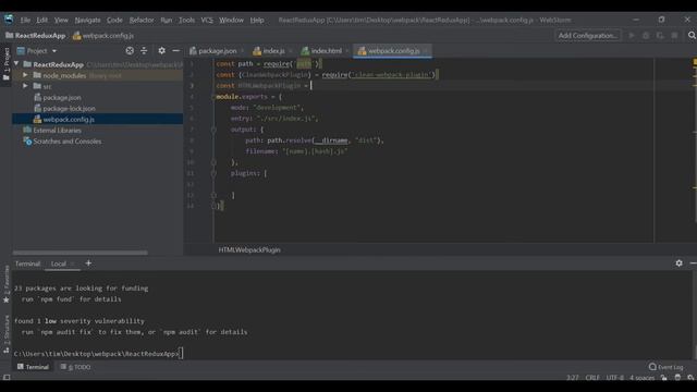 2. React Redux Webpack - базовая настройка Webpack, импорт стилей смотреть онлайн
