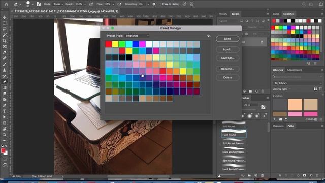 How to Delete Swatches In Adobe Photoshop (Older versions of CC, CS6, and earlier) смотреть онлайн