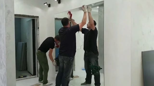 Монтаж зеркала на стену/ Компания Бабич. смотреть онлайн