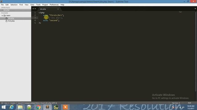 die and exit in PHP | PHP and MySQL | Tutorial - 4 смотреть онлайн