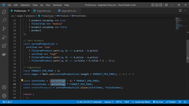 E-commerce App with React JS : #22 - Pagination смотреть онлайн