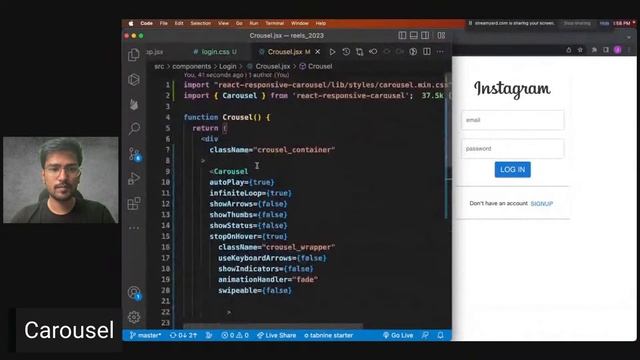 Instagram Reels Clone using React - Part 2 | React JS Complete Course 2023 | React JS Project смотреть онлайн