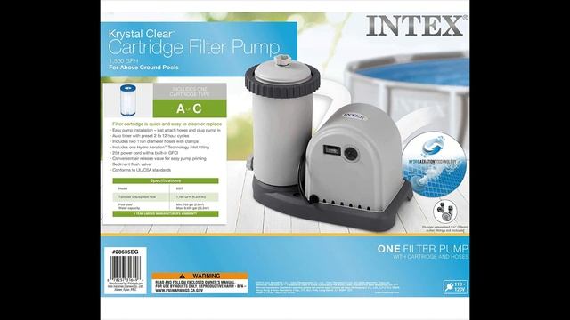 ⭐⭐⭐⭐⭐ Intex 28635EG Krystal Clear Cartridge Filter Pump for Above Ground Pools смотреть онлайн