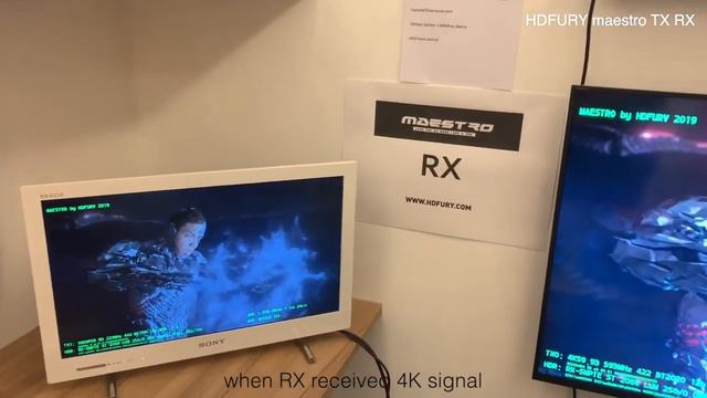 HDFury maestro TX RX demo video with OSD смотреть онлайн