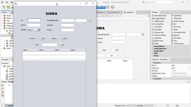 Tutorial Membuat Aplikasi CRUD Siswa dengan Java, MySQL, dan NetBeans: Step-by-Step смотреть онлайн