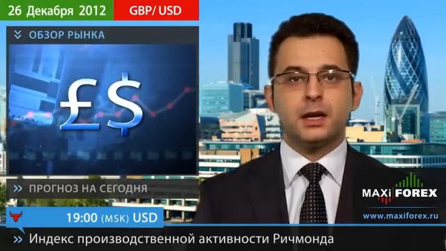 26.12.12 - Прогноз курсов валют. Евро, Доллар, Фунт. MaxiForex смотреть онлайн