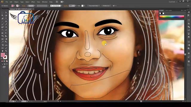 Vector Cartoon Effect Protrait Illustrator|| #Speed_Art || Project 12|| কার্টুন ইফেক্ট || Vector Ar смотреть онлайн