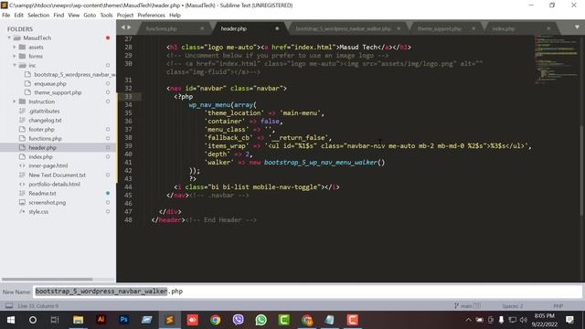 #07 WordPress Theme Development Tutorial Bangla || Bootstrap Navbar Dynamic смотреть онлайн