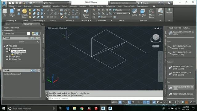 4 inch pipe Rolling Offset sample-AutoCad Plant 3D ? смотреть онлайн