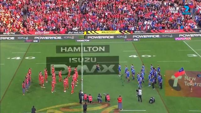 TOA SAMOA V TONGA HAKA CLASH 2017 RUGBY LEAGUE WORLD CUP смотреть онлайн