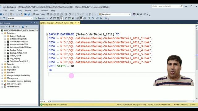 How to create SQL Server database split backup files ? SQL SERVER - Creating Multiple Backup Files смотреть онлайн