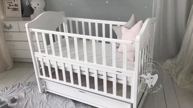 Кроватка детская Baby Comfort ЛД9 белая смотреть онлайн