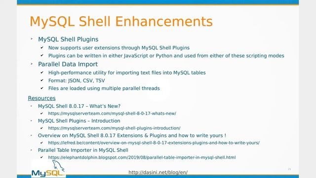 MySQL 8 0 17 New Features Summary смотреть онлайн