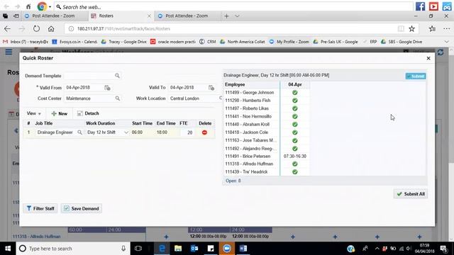 Evo Workforce Scheduler - Demo смотреть онлайн