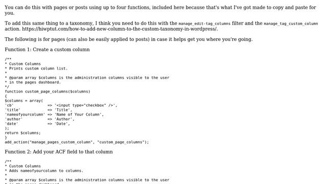 Wordpress: ACF field key/value to show on taxonomy list (2 Solutions!!) смотреть онлайн