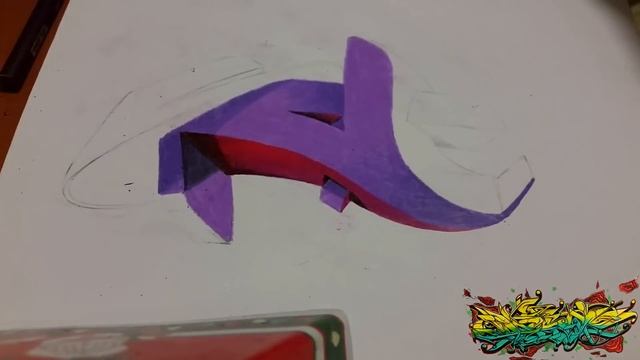 tutorial Cómo hacer la letra A en 3D|Graffiti letra A en 3D 2017 смотреть онлайн
