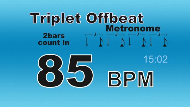 Triplet Offbeat Metronome BPM=85 смотреть онлайн