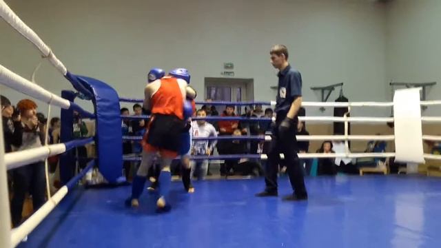 Тушканов Денис. Бой за выход в финал. Тайский бокс. Чемпионат Оренбурга. смотреть онлайн