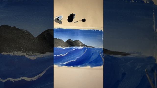 6 класс. Пейзаж большой мир. Организация пространство. Правополушарное рисование. Море смотреть онлайн