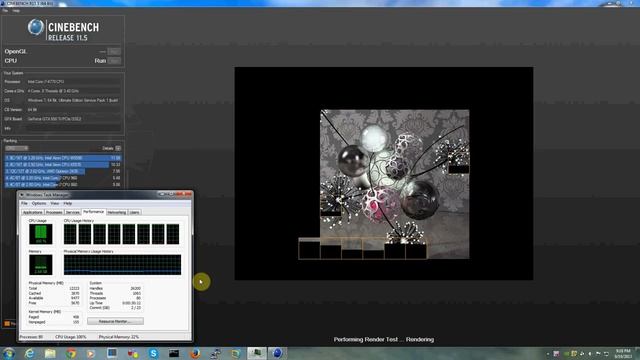 Intel Core I7 4770 @ 3.40GHz Cinebench Test