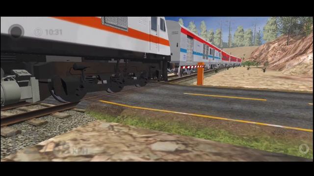 RAIL ROAD CROSSING | RAJDHANI EXPRESS | TRAINZ SIMULATOR 3 - ANDROID GAMEPLAY