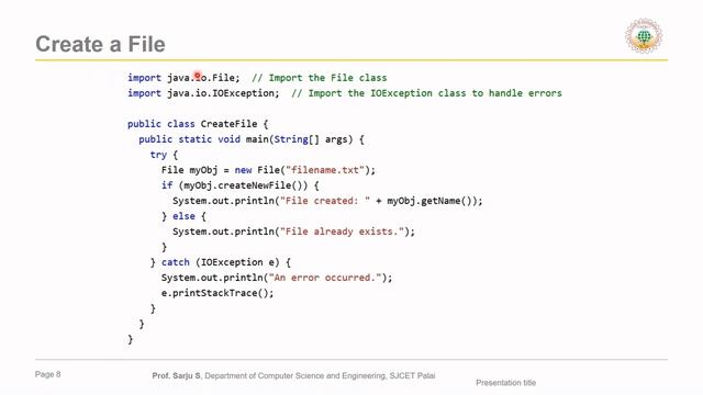 CS206 l OODP Module 4 l Java Files l KTU l S4 l 2020 смотреть онлайн