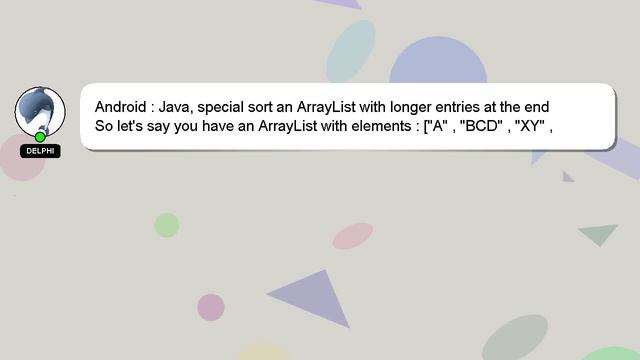 Android : Java, special sort an ArrayList with longer entries at the end смотреть онлайн