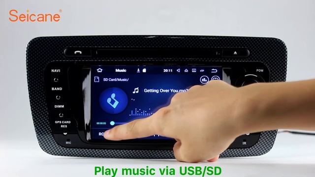 2009 2010 2011 2012 2013 Seat ibiza Radio GPS Navigation DVD Player with Bluetooth Music Aux смотреть онлайн