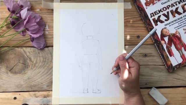 «Рукав реглан- как его применить для кукольного наряда- рисуем эскиз». смотреть онлайн