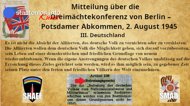 AUFRUF! Zeigt Euren Willen Zur Entnazifizierung Von Deutschland!