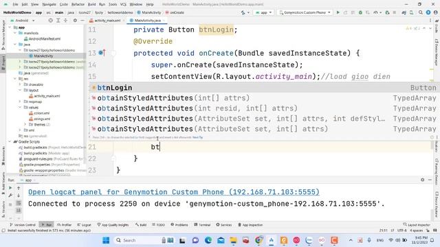 Bắt sự kiện khi click Button và lấy được dữ liệu từ EditText смотреть онлайн