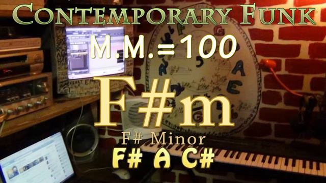 F#m Minor - One Chord JamTrack - Contemporary Funk M.M. = 100