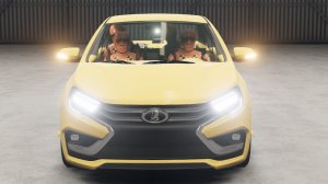 Необычный краш-тест Lada Vesta NG с манекенами в BeamNG.drive