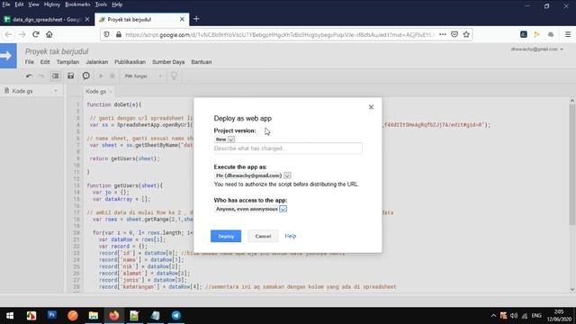 Cara menampilkan data spreadsheet ke dalam bentuk json dengan appscript google смотреть онлайн