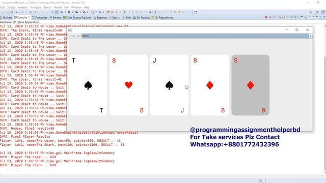 Client Work(Java) |CardDeal 100 delay Trim Output Video смотреть онлайн